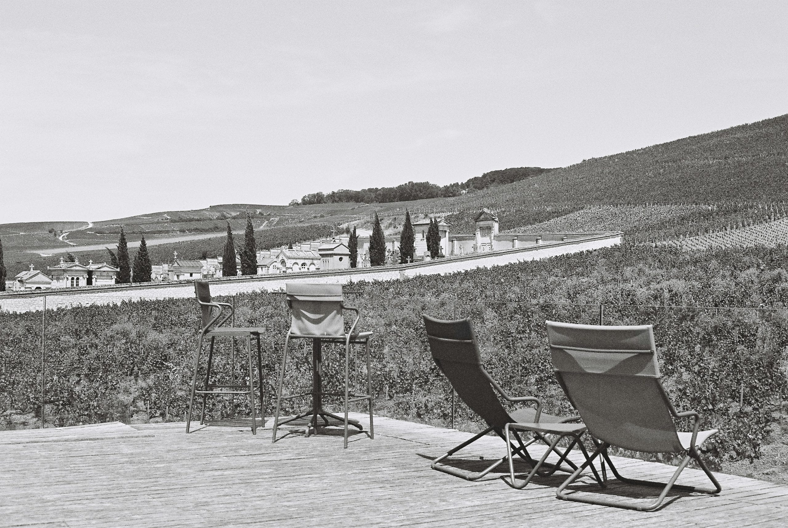 Terrasse vignoble accueil groupes